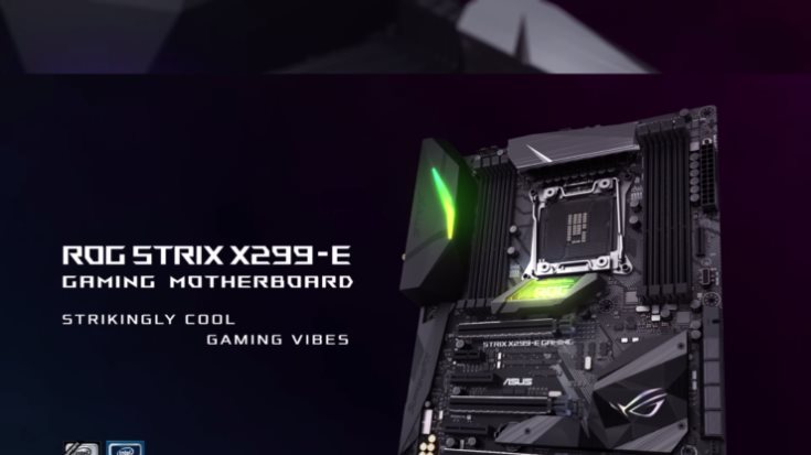 Плата Asus ROG Strix X299-E оснащена восемью слотами для модулей памяти 