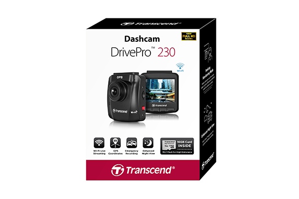 Представлен видеорегистратор Transcend DrivePro 230