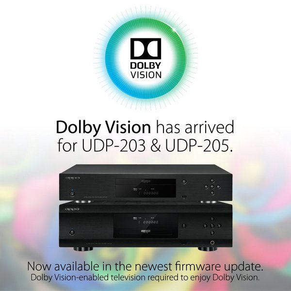 Плееры Ultra HD Blu-ray Oppo UDP-203 и UDP-205 первыми получили поддержку Dolby Vision