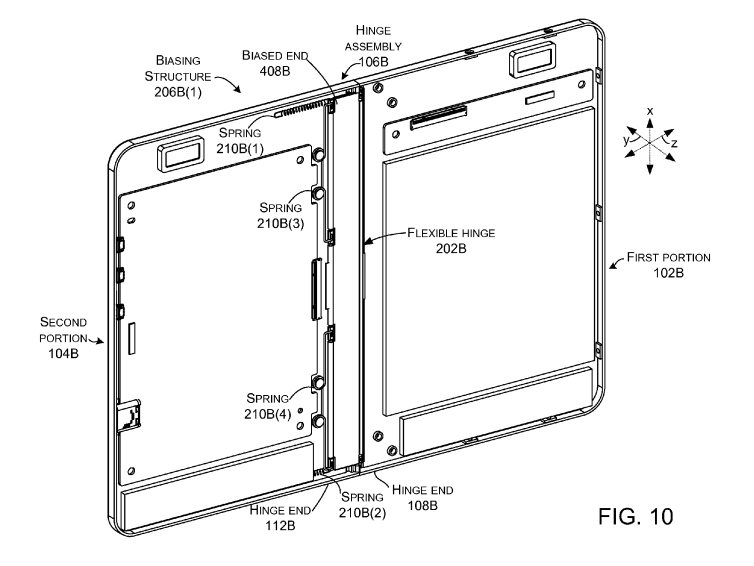 Microsoft запатентовала устройство со сгибающимся дисплеем