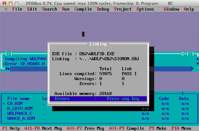 Компилируем, как будто на дворе 1992 год - 18 Компилируем, как будто на дворе 1992 год - 18