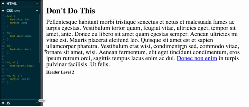 Занимательная вёрстка с единицами измерения области просмотра - 2 Занимательная вёрстка с единицами измерения области просмотра - 2