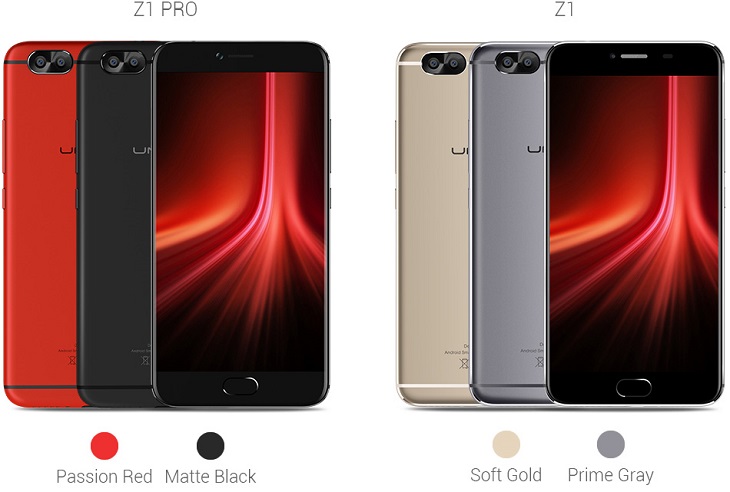 Смартфоны Umidigi Z1 Pro и Umidigi Z1 различаются главным образом экранами