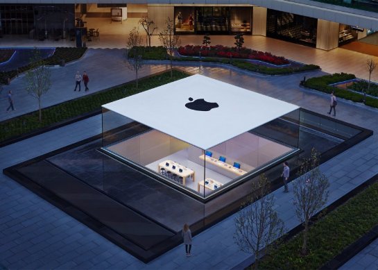 Apple строит новый магазин напоминающий огромный MacBook