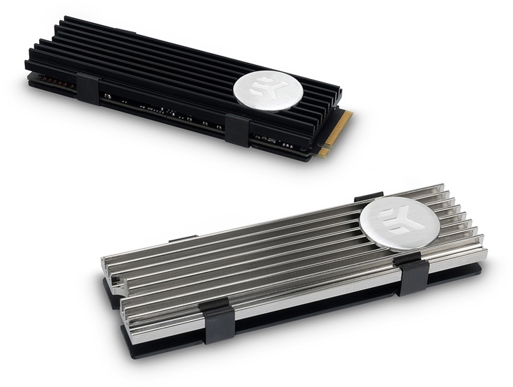 Радиатор EK-M.2 NVMe Heatsink совместим с SSD типоразмера M.2 2280 с односторонним размещением микросхем