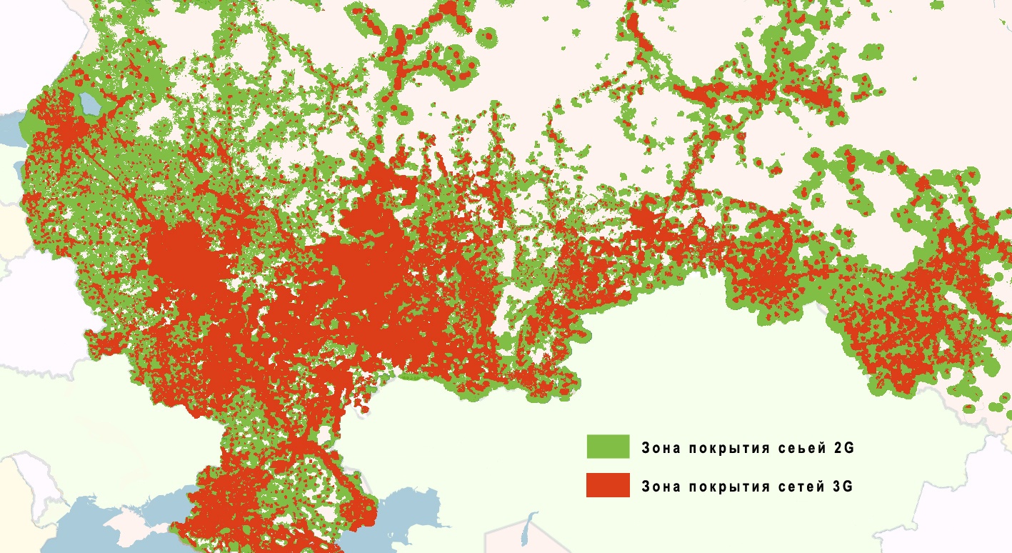 Карта покрытия 5г