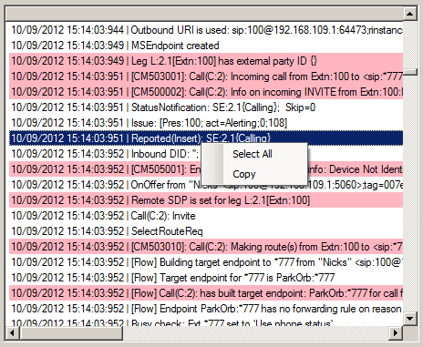 3CX Log Viewer - Logs Window