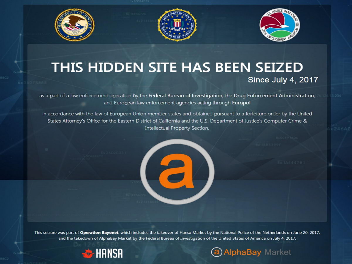 Власти США закрыли две крупнейшие наркобиржи в даркнете: Hansa и AlphaBay - 1