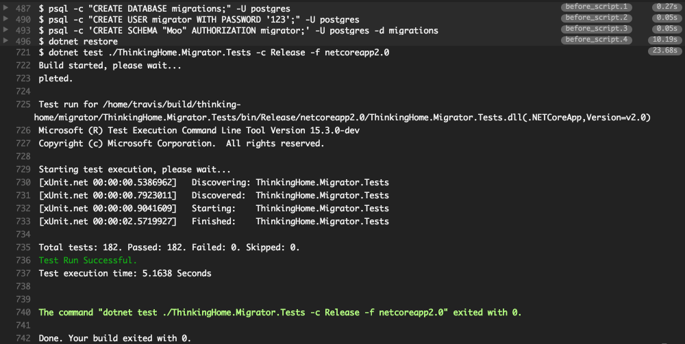 Как настроить Travis CI для проекта .NET Core + PostgreSQL - 7