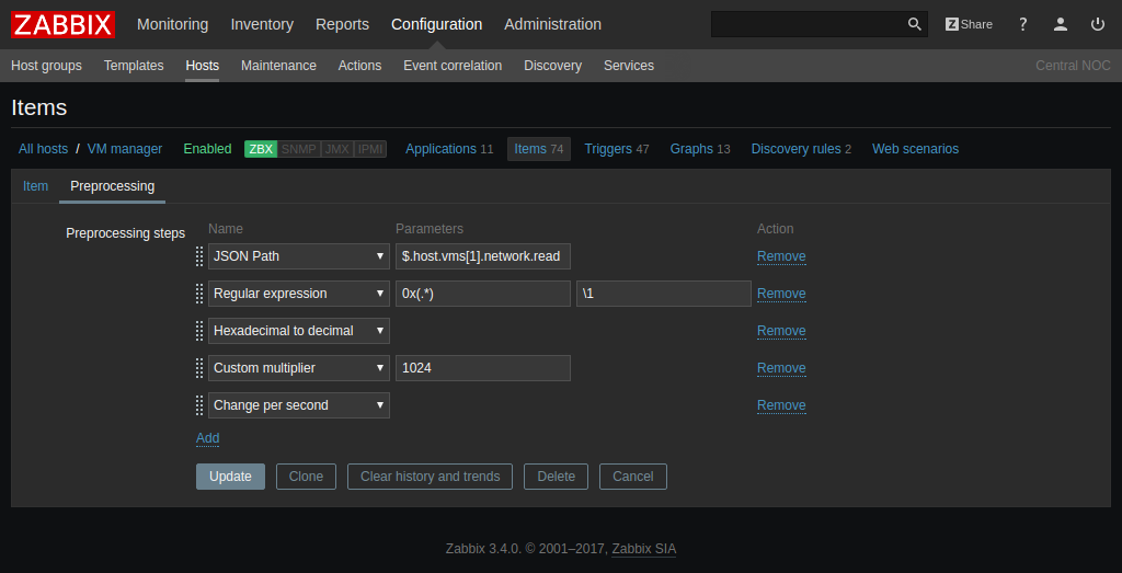 Вышел Zabbix 3.4 - 4