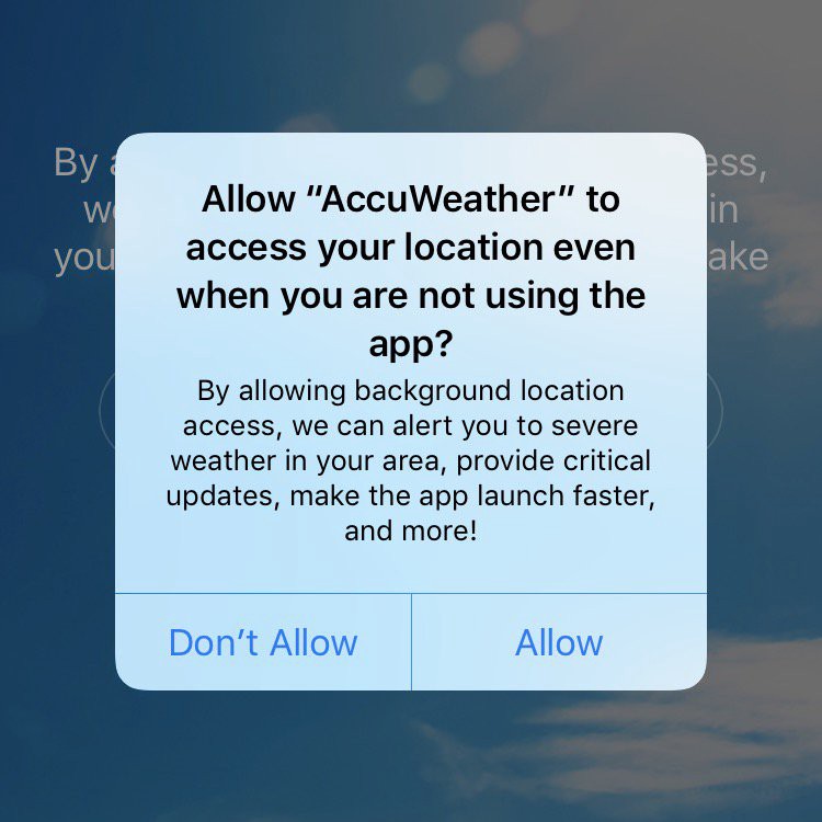 AccuWeather для iOS пересылает данные пользователей маркетологам - 2 AccuWeather для iOS пересылает данные пользователей маркетологам - 2