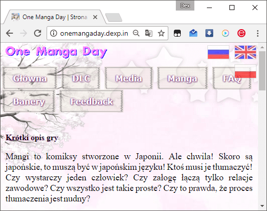 One Manga Day in Polish One Manga Day in Polish