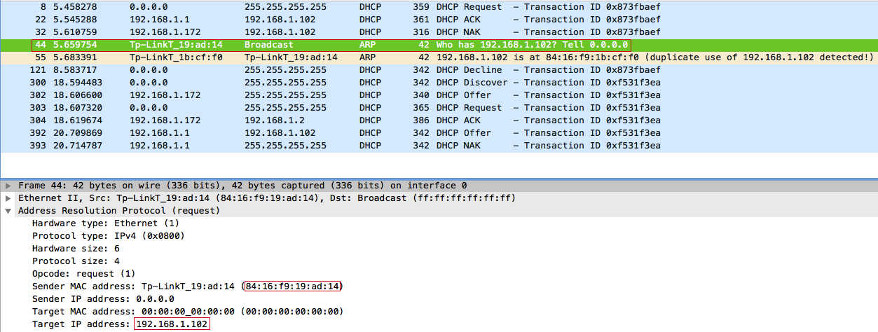 Try detect IP address conflict