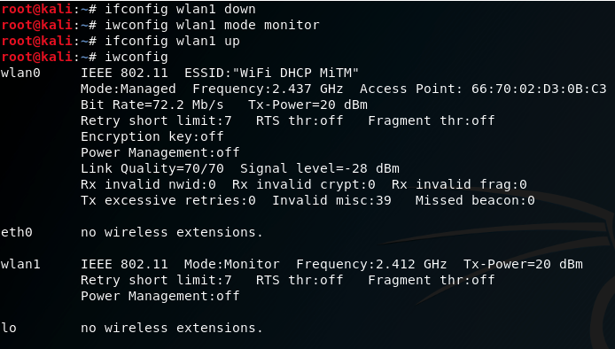 Wlan1 set monitor mode