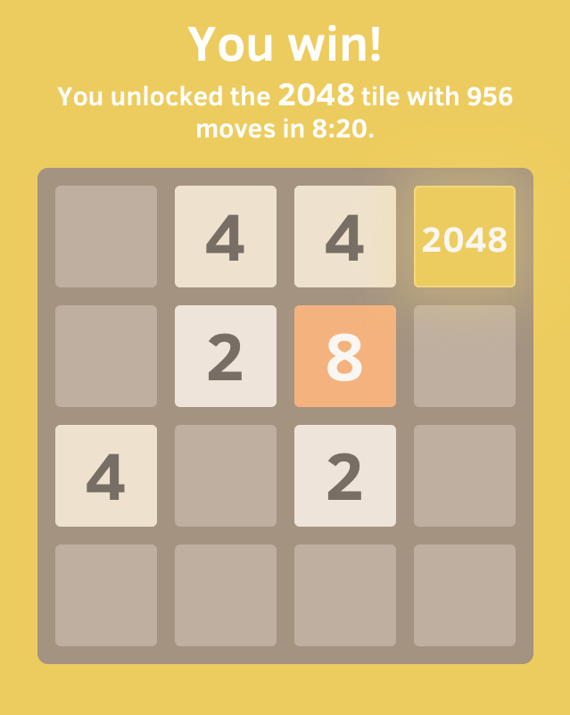 Screenshot of 2048