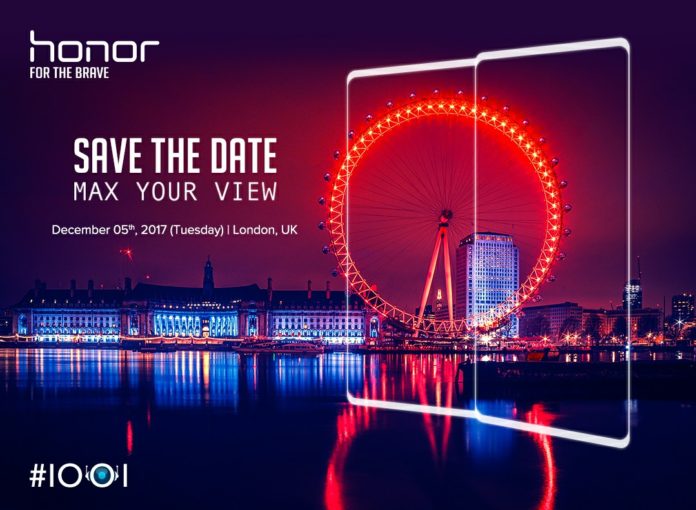 Безрамочный смартфон Honor будет показан 5 декабря