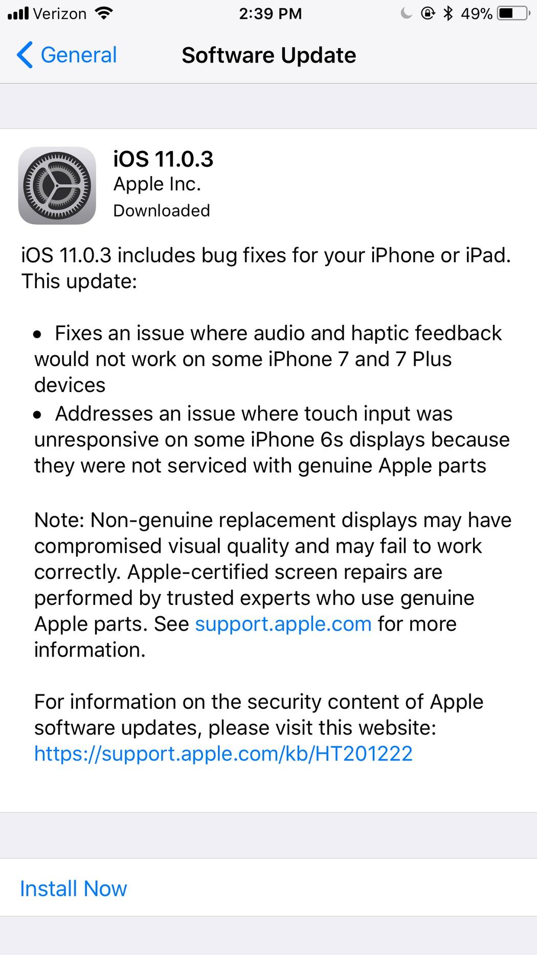 Апдейт iOS 11.0.3 показал, что Apple может отключать свои телефоны с неоригинальным дисплеем - 2