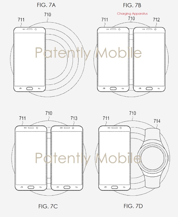 Samsung запатентовала беспроводную зарядную станцию для смартфонов, планшетов и умных часов