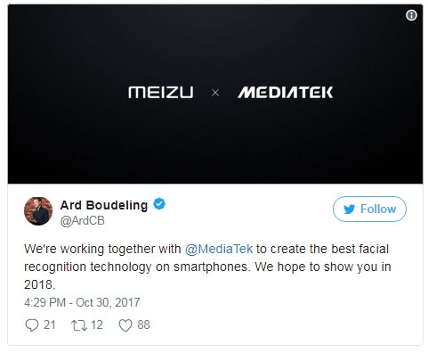 Meizu и MediaTek обещают показать лучшую технологию распознавания лиц в 2018 году