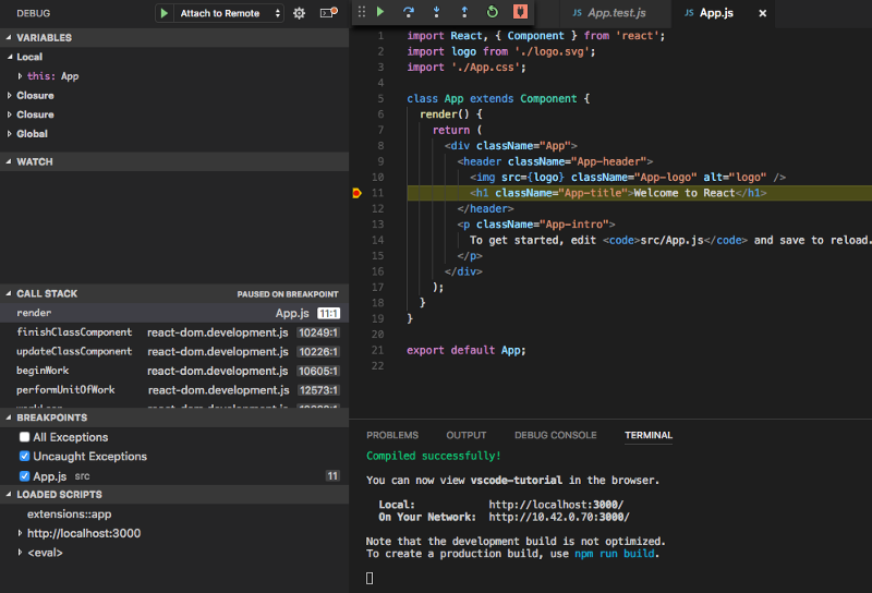 Отладка React-приложений в VS Code - 8