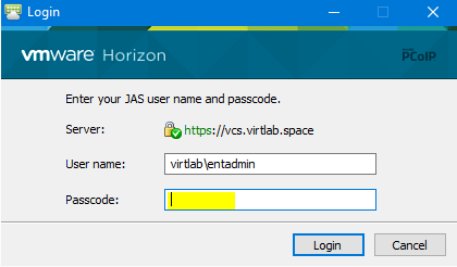 Настройка двухфакторной аутентификации в VMware Horizon View 7 c использованием OTP и сервера JAS - 9