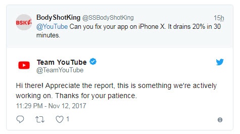 Приложение YouTube для iOS потребляет слишком много энергии даже в фоновом режиме, вызывает нагрев устройств