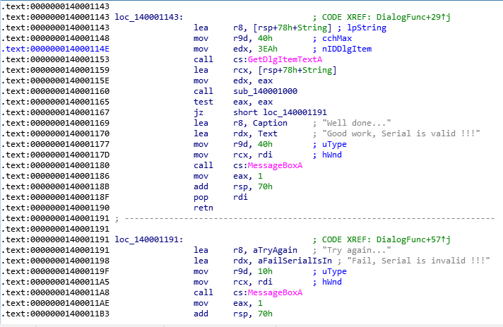 Подробный разбор решения crackme01_x64 - 4