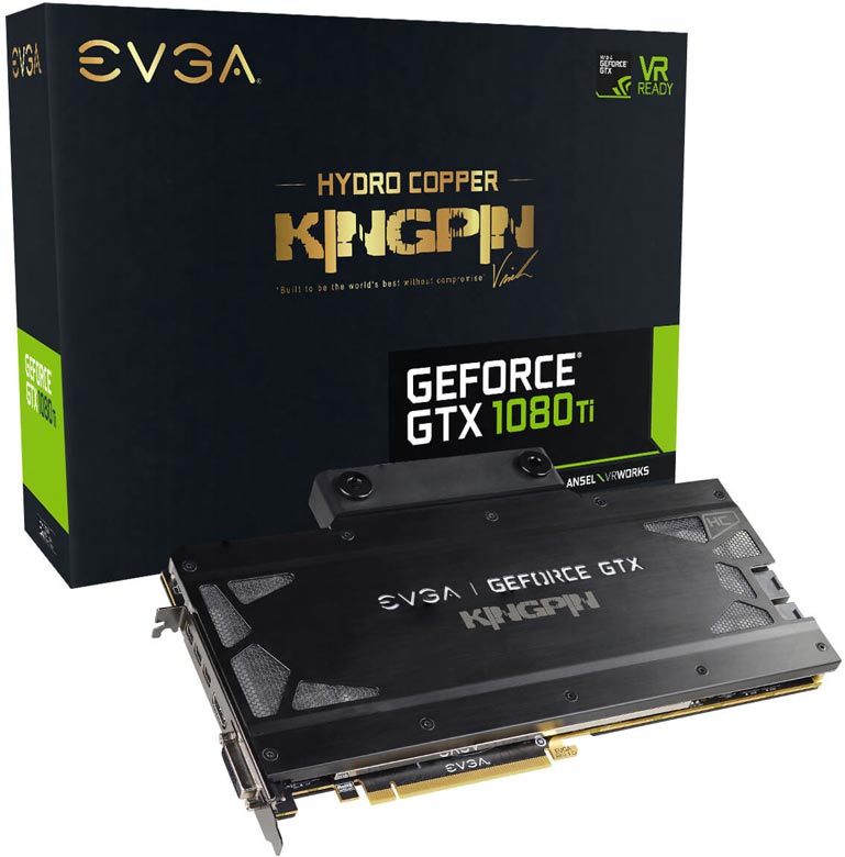 3D-карта EVGA GeForce GTX 1080 Ti K|NGP|N Hydro Copper оснащена водоблоком и разогнана производителем - 1