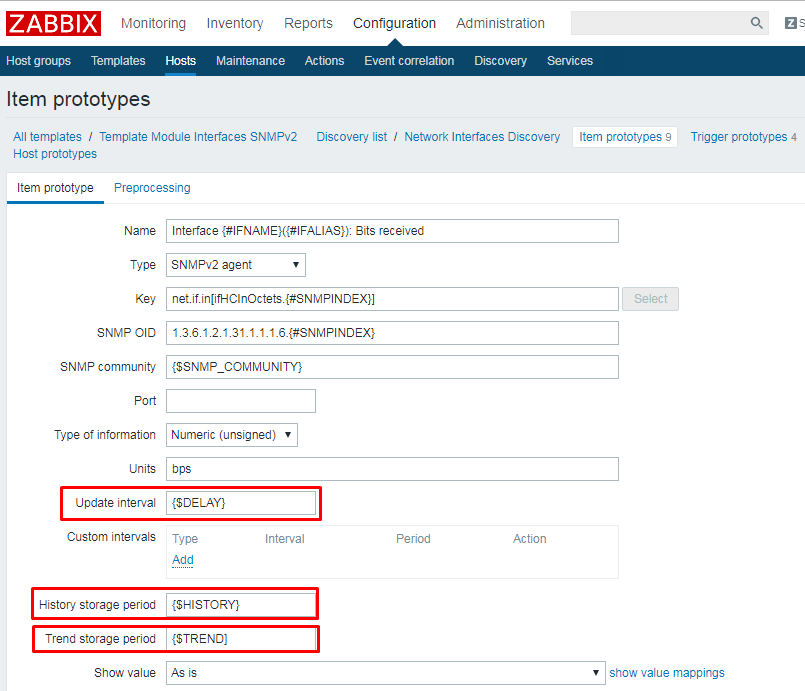 Zabbix 3.4: Макросы в интервалах времени - 3