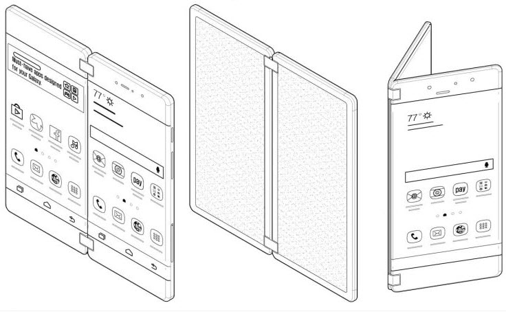 Samsung запатентовала еще один сгибающийся смартфон