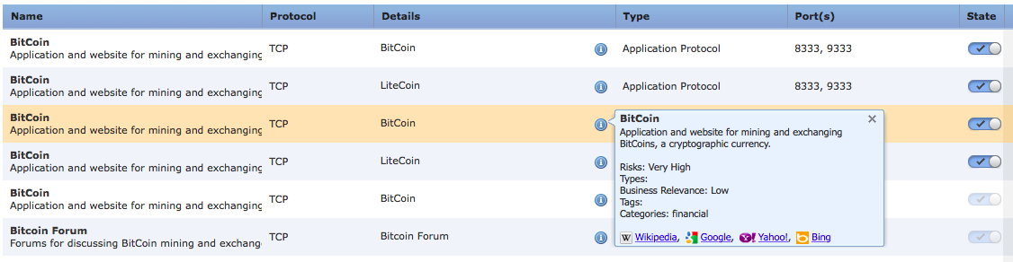 Декодеры протокола Bitcoin в Firepower