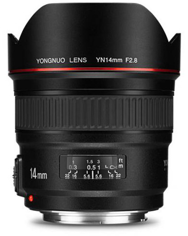 Представлен объектив Yongnuo YN14mm F2.8