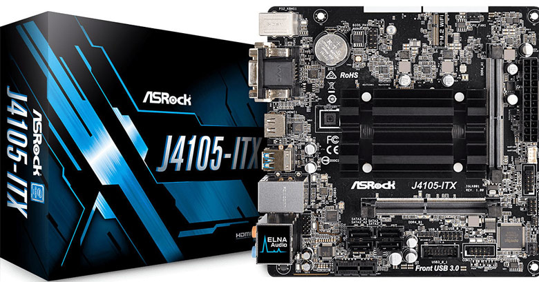 На системных платах ASRock J4105-ITX и J4105B-ITX установлены процессоры Intel Celeron J4105 (Gemini Lake)