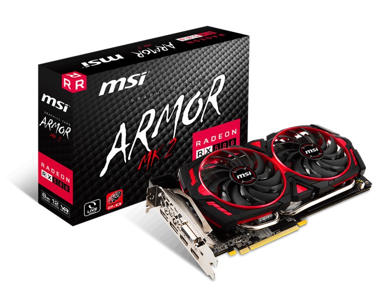 Карты MSI Radeon RX 580 Armor MK2 отличаются между собой лишь частотой GPU