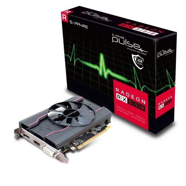 Видеокарты Sapphire Pulse Radeon RX 550 существуют в версиях с 640 потоковыми процессорами