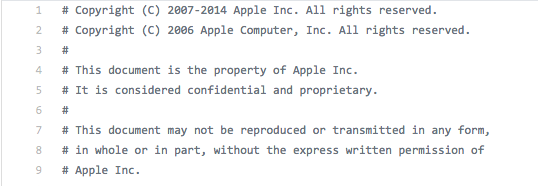 В Сеть попала часть исходного кода iOS 9