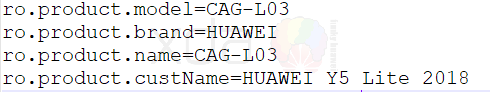Подробности о Huawei Y5 Lite (2018) почерпнуты из прошивки