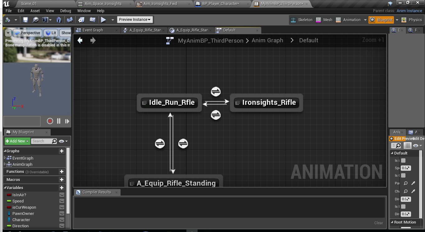 Как создать анимацию прицеливания и как нарезать анимацию в игровом движке Unreal Engine 4 - 7