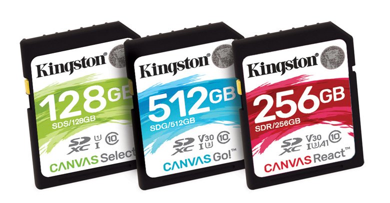 Карты памяти Kingston Digital Canvas выпускаются в форматах SD и microSD
