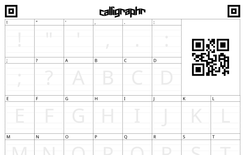 Font (ещё более) Awesome — узорное изобретение - 3 Шаблон Calligraphr