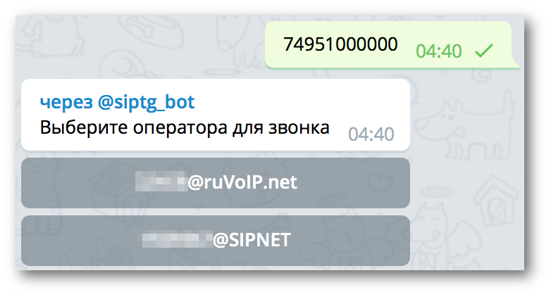 SIP <-> Telegram: sip.tg - 5