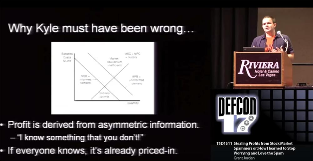 Конференция DEFCON 17. «Украсть прибыль у спамеров: как я перестал беспокоиться о спаме и полюбил его». Грант Джордан - 1