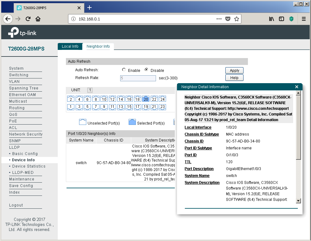 TP-Link T2600G-28MPS: работа с PoE, LLDP и Voice VLAN - 10