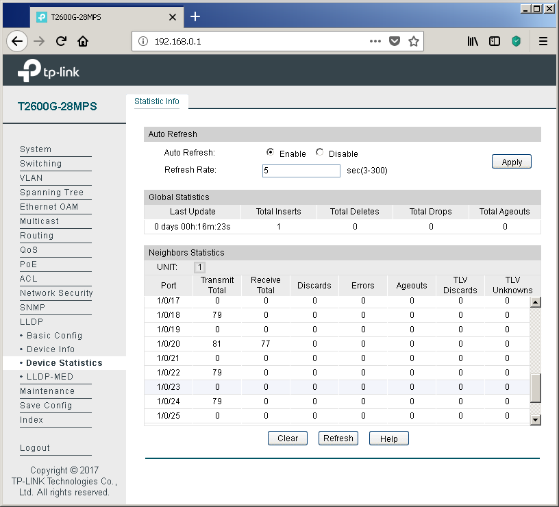 TP-Link T2600G-28MPS: работа с PoE, LLDP и Voice VLAN - 11