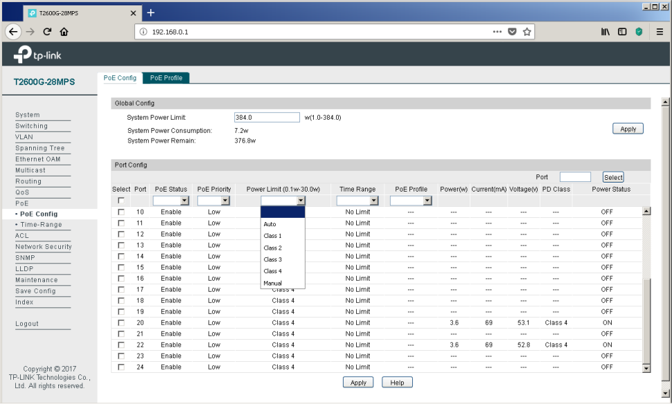 TP-Link T2600G-28MPS: работа с PoE, LLDP и Voice VLAN - 2