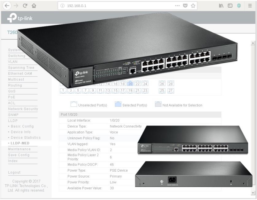 TP-Link T2600G-28MPS: работа с PoE, LLDP и Voice VLAN - 1