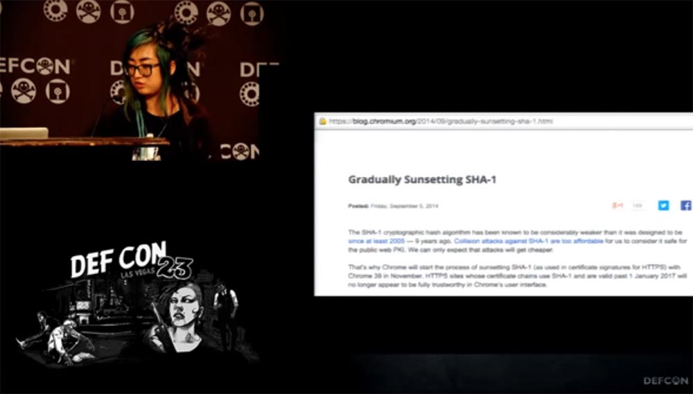 DEFCON 23. «Let'sEncrypt: чеканка бесплатных сертификатов шифрования для Интернет». Ян Жу, Питер Эккерсли, Джеймс Кастен - 4 DEFCON 23. «Let'sEncrypt: чеканка бесплатных сертификатов шифрования для Интернет». Ян Жу, Питер Эккерсли, Джеймс Кастен - 4