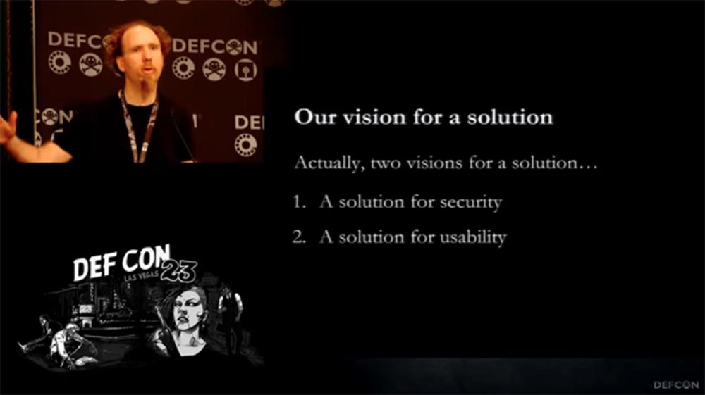 DEFCON 23. «Let'sEncrypt: чеканка бесплатных сертификатов шифрования для Интернет». Ян Жу, Питер Эккерсли, Джеймс Кастен - 7 DEFCON 23. «Let'sEncrypt: чеканка бесплатных сертификатов шифрования для Интернет». Ян Жу, Питер Эккерсли, Джеймс Кастен - 7