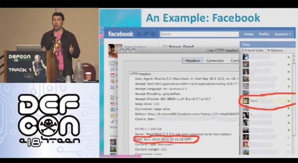 Конференция DEFCON 18. «Как я встретился с Вашей девушкой, или новый вид Интернет-атак». Сэми Камкар - 10