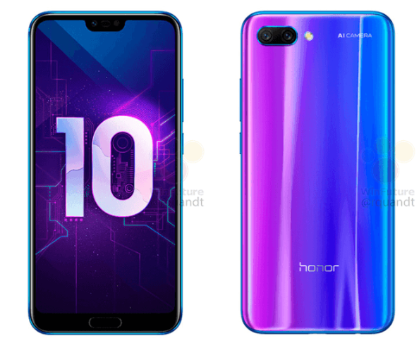 Появились качественные изображения смартфона Honor 10 - 1